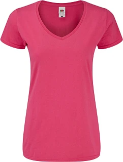 LadyFit Iconic 150 VNeck T Dámské tričko s výstřihem do V model 22430346 fuchsia - Fruit of the Loom
