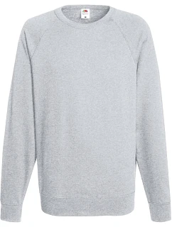 Lightweight Raglan Sweat Pánská raglánová mikina model 22447529 heather grey - Fruit of the Loom