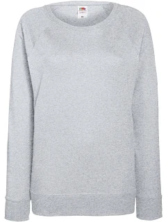 LadyFit Raglan Sweat Dámská raglánová mikina heather grey model 22434206 - Fruit of the Loom