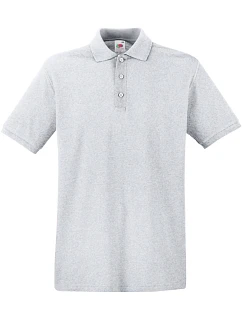 Premium Polo Piqué polo model 22441132 heather grey - Fruit of the Loom