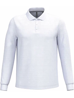 K 243 Pánské piqué polo s dlouhým rukávem model 22506911 white - Kariban