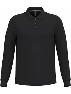 K 243 Pánské piqué polo s dlouhým rukávem model 22506918 black - Kariban