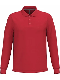 K 243 Pánské piqué polo s dlouhým rukávem model 22506984 red - Kariban