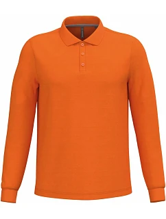 K 243 Pánské piqué polo s dlouhým rukávem model 22506976 orange - Kariban