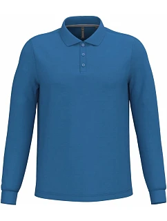 K 243 Pánské piqué polo s dlouhým rukávem model 22507008 light royal blue - Kariban