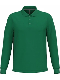 K 243 Pánské piqué polo s dlouhým rukávem model 22506961 kelly green - Kariban