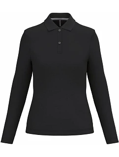 K 244 Dámské piqué polo s dlouhým rukávem model 22507031 black - Kariban