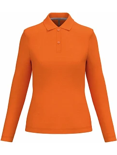 K 244 Dámské piqué polo s dlouhým rukávem model 22507082 orange - Kariban