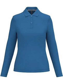 K 244 Dámské piqué polo s dlouhým rukávem model 22507110 light royal blue - Kariban