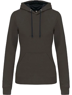 K 465 Dámská mikina s kontrastní kapucí model 22509541 dark grey/black - Kariban