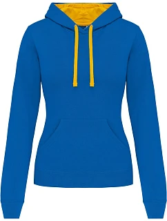 K 465 Dámská mikina s kontrastní kapucí light royal model 22509606 - Kariban