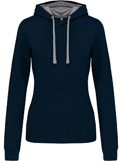 K 465 Dámská mikina s kontrastní kapucí  grey model 22509613 - Kariban