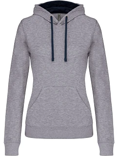 K 465 Dámská mikina s kontrastní kapucí oxford model 22509548 - Kariban