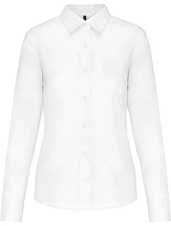 K 549 Popelínová halenka s dlouhým rukávem white model 22510257 - Kariban