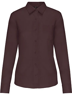 K 549 Popelínová halenka s dlouhým rukávem brown model 22510292 - Kariban