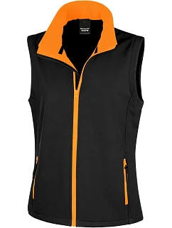 R Dámská 2vrstvá softshell vesta "Printable" 30. black/orange model 22428218 - Result