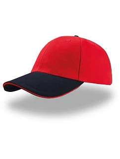 Atlantis Headwear Liberty Sandwich 6 panelová kšiltovka "Liberty Sandwich" 33.0005 red/navy/red