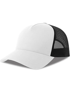 Rapper CottonS 5 panelová Trucker kšiltovka model 22450305 white/black - Atlantis Headwear
