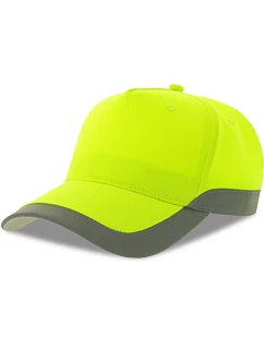 5 panelová bezpečnostní kšiltovka yellow fluo model 22450203 - Atlantis Headwear