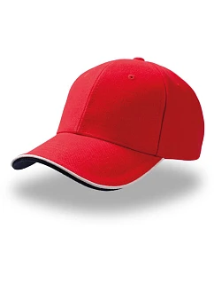 Sandwich 6 panelová sandwich kšiltovka red/white model 22479295 - Atlantis Headwear
