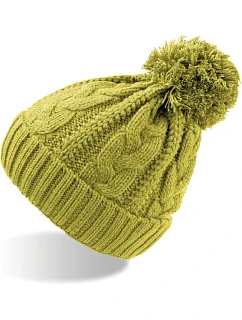 Pletená čepice s copánkovým vzorem green model 22452633 - Atlantis Headwear
