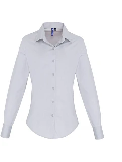 PR Popelínová elastická halenka s dl. rukávem 39.0 silver model 22483818 - Premier