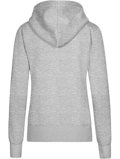 Promodoro 1781 Dámská mikina s kapucí "X.O" 40.1781 heather grey