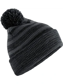 B 476 Pletená čepice s bambulí  graphite grey/black model 22469597 - Beechfield