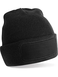 B Pletená čepice s nášivkou  53. black model 22433290 - Beechfield