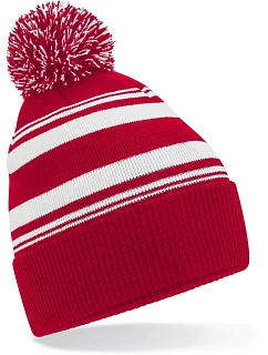 B Pletená čepice s pruhy 53. classic red/white model 22433348 - Beechfield