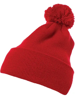 Flexfit 1501P Pletená čepice s bambulí 55.501P red
