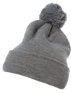 Flexfit 1501P Pletená čepice s bambulí 55.501P heather grey