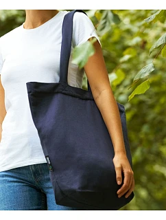 Neutral O 90053 Taška z bio fairtrade bavlny se zipem 77.0053 dusty indigo