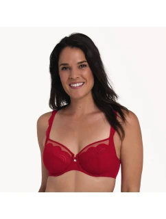 Selma podprsenka s kosticí model 21218941 červená - RosaFaia