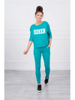 Sada Queen s potiskem zelená