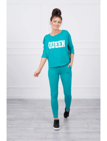 Sada Queen s potiskem zelená