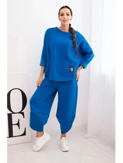 Dámská souprava z materiálu se širokými nohavicemi model 21489470 - K-Fashion