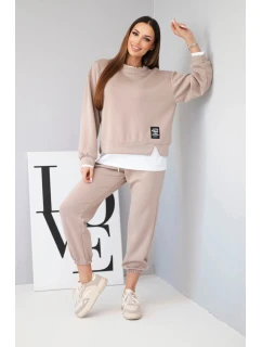 Dámský komplet s model 21808617 mikinou a fango tepláky - K-Fashion