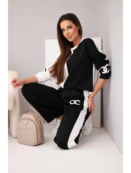 Dámský souprava  s oversized mikinou a rovnými kalhotami model 21951967 - K-Fashion