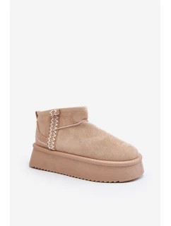 Sněhule na platformě s vzorem béžové model 21645932 - Boto