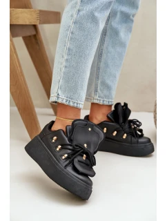 Dámské Sneakersy Na Platformě Černé model 21682850 - Boto