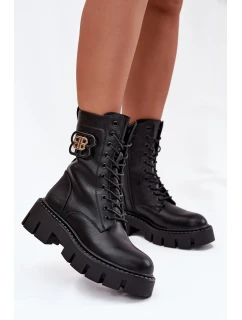 Zateplené workery dámské s ozdobou Černé model 21708949 - Boto