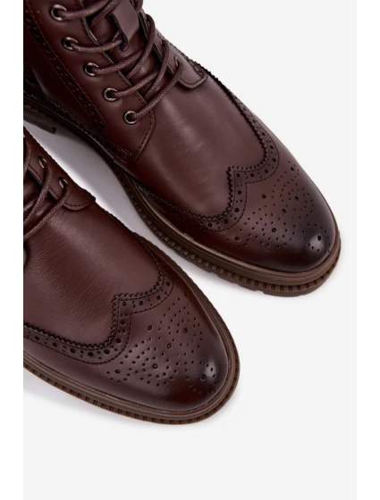 Kožené pánské boty  25 33 hnědé Męskie model 21772306 - Lee Cooper