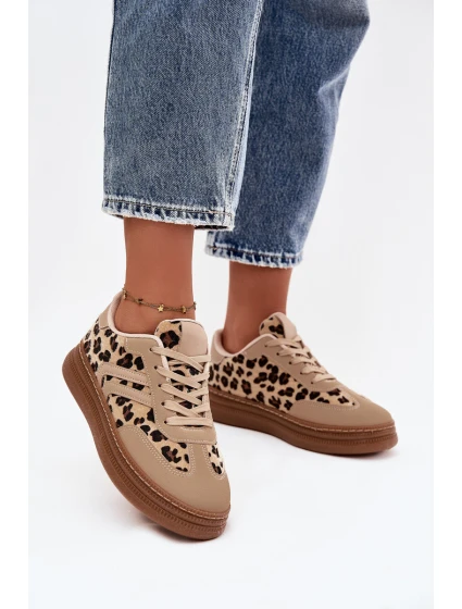 Dámské tenisky na platformě Panterka béžové model 21757726 - Boto