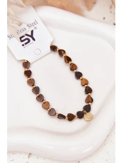 Náramek model 21776889 ze chirurgické oceli hnědý - Boto