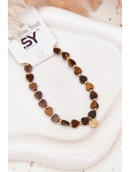 Náramek model 21776889 ze chirurgické oceli hnědý - Boto