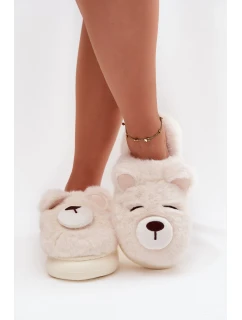 Kožešinové pantofle s motivem bílé model 21772446 - Boto