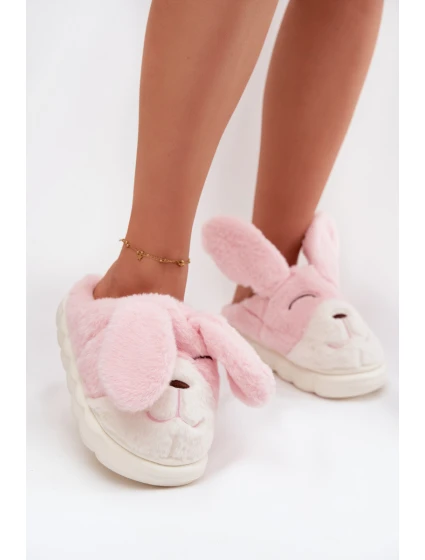 Kožešinové dámské pantofle růžové model 21772462 - Boto
