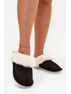 Dámské pantofle s kožíškem Černé model 21772644 - Boto