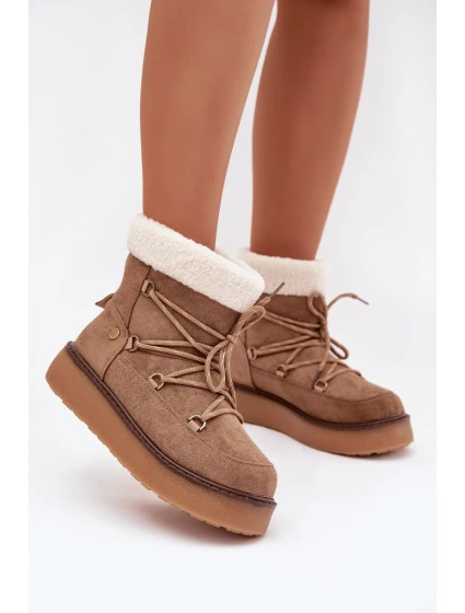 Dámské Sněhule Na Platformě S Světle Hnědá model 21788041 - Boto